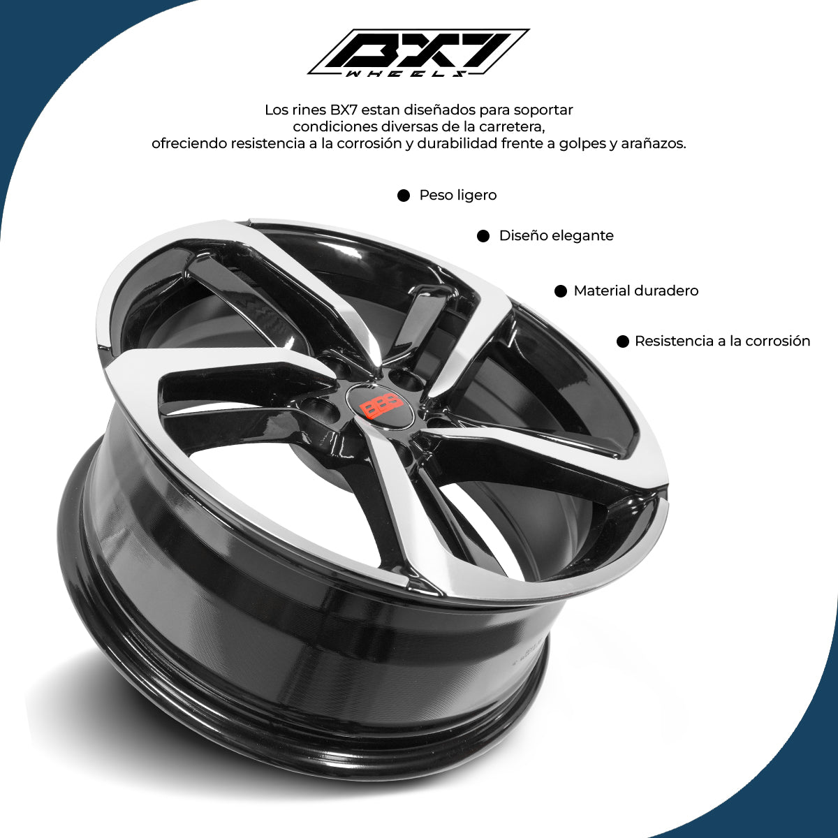RIN BX7 FW8 17 5X114.3/ ET 35/ CB 64.1/ NEGRO/BLACK MACHINED FACE