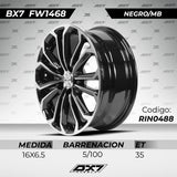 RIN BX7 FW1 16 5x100/ ET 35/ CB 60.1/ NEGRO/MB