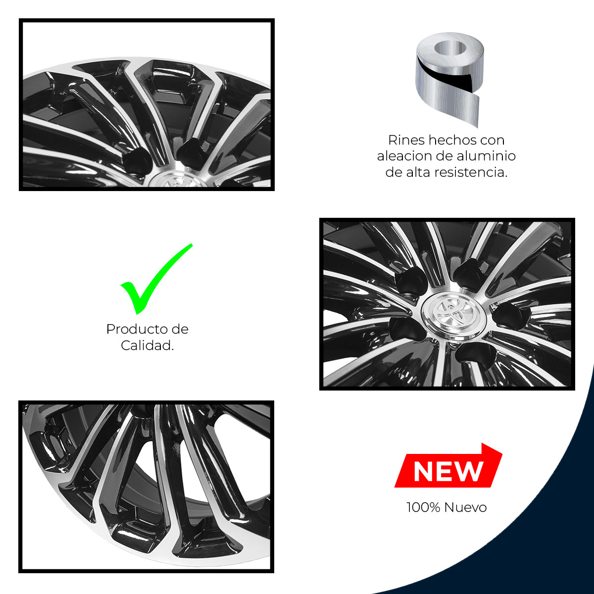 RIN BX7 FW1 16 5x100/ ET 35/ CB 60.1/ NEGRO/MB