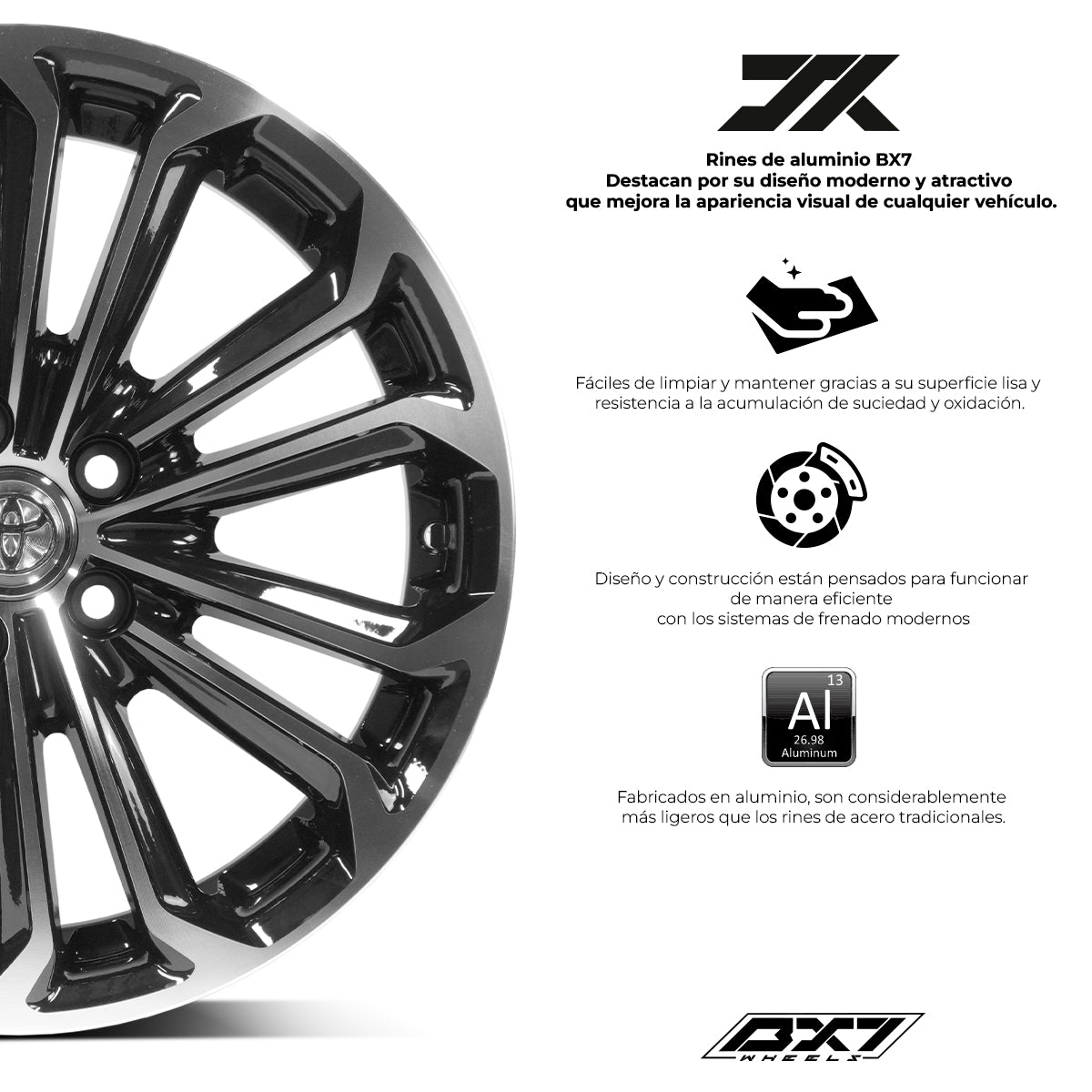 RIN BX7 FW1 16 5x100/ ET 35/ CB 60.1/ NEGRO/MB