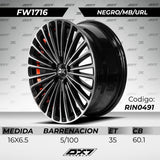 Rin 16x6.5 5/100 Corolla 11-26 Polo 01-24 Bx7