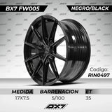 Rin Bx7 Wf 17x7.5 Negro Seat Toledo 1999-2004 5/100