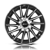 RINES BX7 FW3 13 4X100X114.3/ ET28/ CB 73.1/ BLACK POLISH FACE & LIP