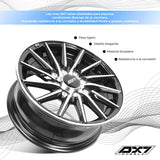 RINES BX7 FW3 13 4X100X114.3/ ET28/ CB 73.1/ BLACK POLISH FACE & LIP