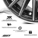 RINES BX7 FW3 13 4X100X114.3/ ET28/ CB 73.1/ BLACK POLISH FACE & LIP