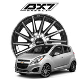 RINES BX7 FW3 13 4X100X114.3/ ET28/ CB 73.1/ BLACK POLISH FACE & LIP