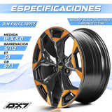 RIN BX7 FC18717 18X8.0 5/112 ET 38  CB57.1 NEGRO/BLACK MACHINED+BRONZE CLEAR
