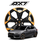 RIN BX7 FC18717 18X8.0 5/112 ET 38  CB57.1 NEGRO/BLACK MACHINED+BRONZE CLEAR