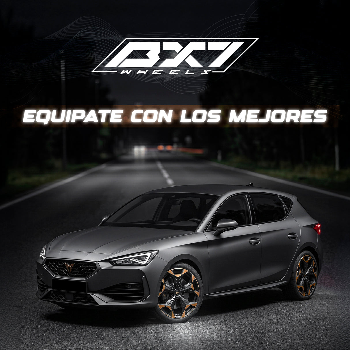 RIN BX7 FC18717 18X8.0 5/112 ET 38  CB57.1 NEGRO/BLACK MACHINED+BRONZE CLEAR