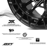 RIN BX7 WHEELS 15X8 6/139.7 ET: -10 CB: 110.1 NEGRO/FULL MATTE BLACK