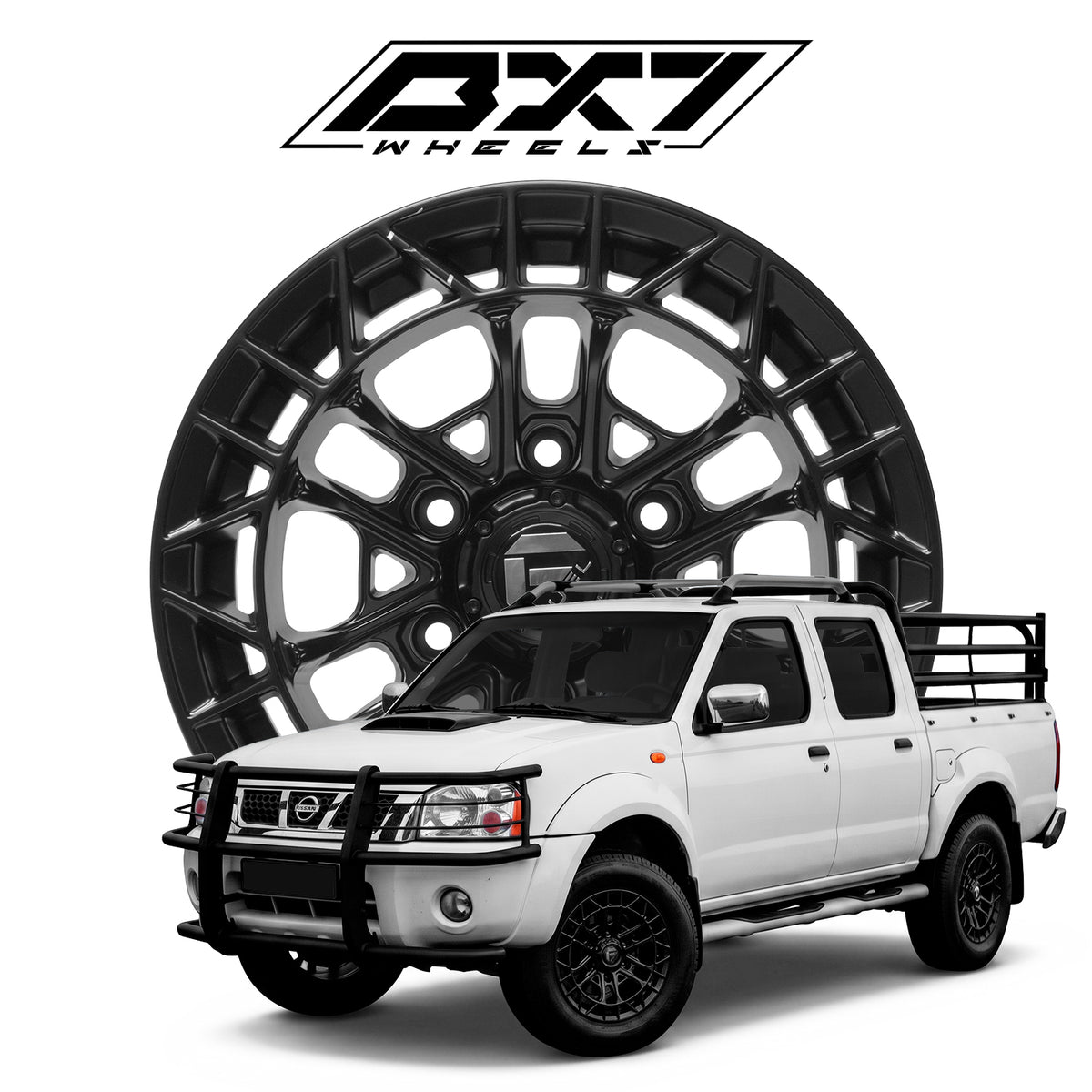 RIN BX7 WHEELS 15X8 6/139.7 ET: -10 CB: 110.1 NEGRO/FULL MATTE BLACK