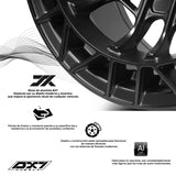 RIN BX7 WHEELS 15X8 5/114.3 ET: -10 CB: 73.1 NEGRO/FULL MATTE BLACK