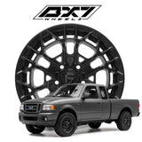RIN BX7 WHEELS 15X8 5/114.3 ET: -10 CB: 73.1 NEGRO/FULL MATTE BLACK