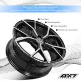 Rin Bx7 15X6.5 5/100 ET 35 CB 57.1 Vento Mazda Polo Jetta Ibiza
