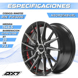RINES BX7 FW5 15 4X100X108/ ET 35/ CB 73.1/ NEGRO MB+IRL