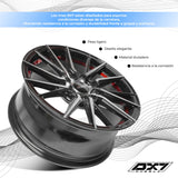 RINES BX7 FW5 15 4X100X108/ ET 35/ CB 73.1/ NEGRO MB+IRL