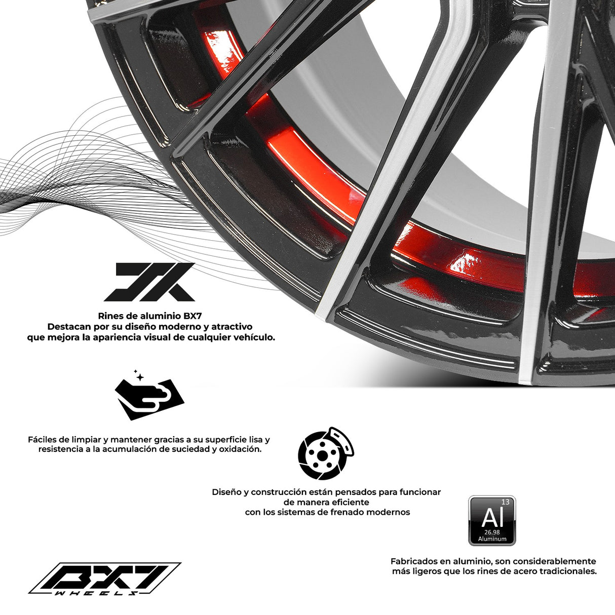 RINES BX7 FW5 15 4X100X108/ ET 35/ CB 73.1/ NEGRO MB+IRL