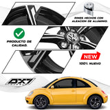 RINES BX7 FW5 15 5X100/ ET 35/ CB 73.1/ BLACK POLISH FACE & LIP TAPA PARA RIN DE AUDI Y VW