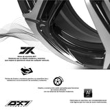 RIN BX7 WHEELS 15X6.5 5/100 ET: 35 CB: 57.1 NEGRO/MACHINE BLACK
