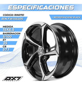 Rines 15 5-100 Vw Vento Jetta Clasico Golf A4 Polo Virtus 4p