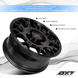 RIN BX7 WHEELS 17X7.5 6/139.7 ET: 55 CB: 106.1 NEGRO MATE/MATTE BLACK