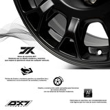 RIN BX7 WHEELS 17X7.5 6/139.7 ET: 55 CB: 106.1 NEGRO MATE/MATTE BLACK