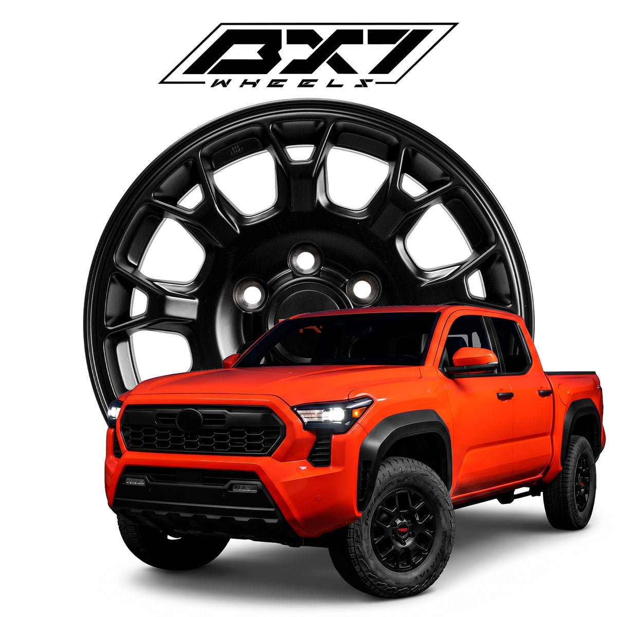RIN BX7 WHEELS 17X7.5 6/139.7 ET: 55 CB: 106.1 NEGRO MATE/MATTE BLACK