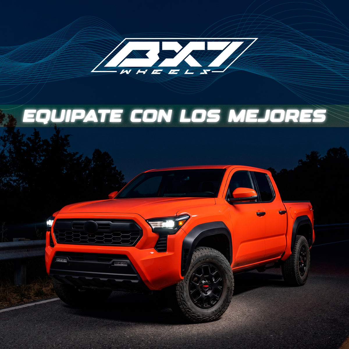 RIN BX7 WHEELS 17X7.5 6/139.7 ET: 55 CB: 106.1 NEGRO MATE/MATTE BLACK