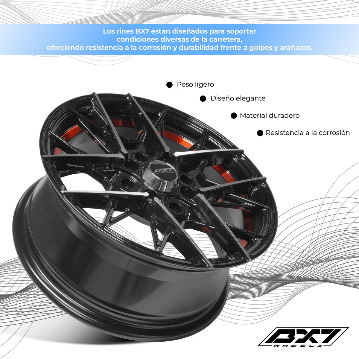 RINES BX7 FW0 13 4X100/ ET 35/ CB 73.1/ BLACK POLISH FACE