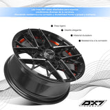 RINES BX7 FW0 13 4X100/ ET 35/ CB 73.1/ BLACK POLISH FACE