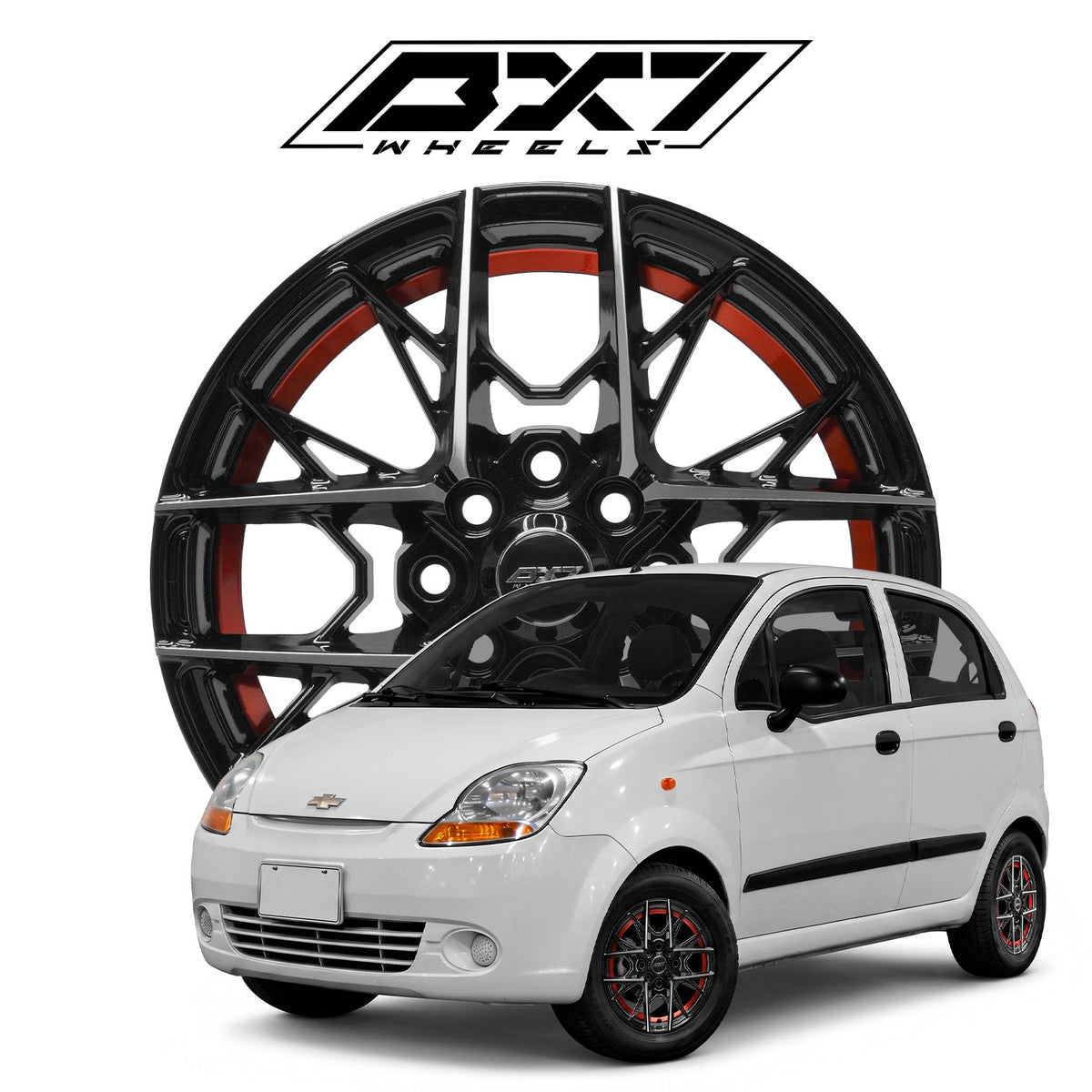 RINES BX7 FW0 13 4X100/ ET 35/ CB 73.1/ BLACK POLISH FACE