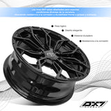 RIN BX7 WHEELS 15X6 4/100 ET: 20 CB: 73.1 NEGRO/BLACK