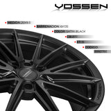 RIN VOSSEN 20X9.5 - 6X135 - ET15 -DEEP - 87.1 - SB - SATIN BLACK