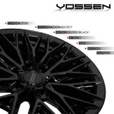 RIN VOSSEN 17X9 - 6X139.7 - ET0 - SUPER DEEP -  106.1 - GLOSS BLACK