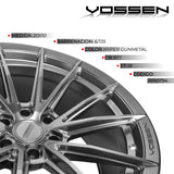 RIN VOSSEN 20X10 6X135 ET18 SUPER DEEP 87.1 HYPER GUNMETAL