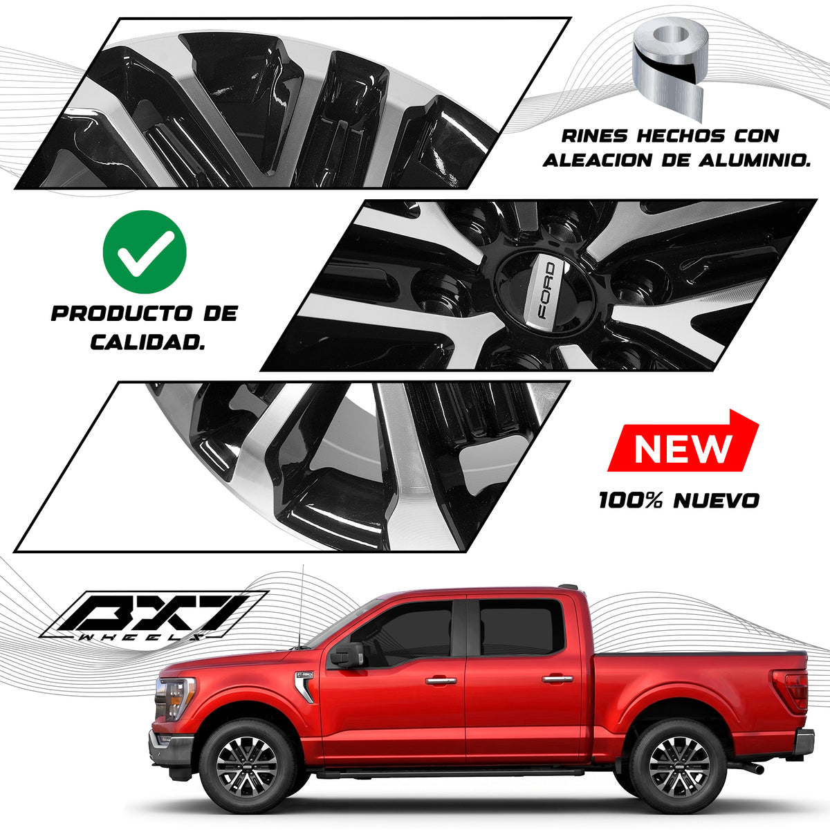 RIN BX7 WHEELS 17X8.5 6/135 ET34 CB87.1