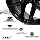 RIN BX7 WHEELS 22X9 6/139.7 ET: 28 CB: 78.1 Negro brillante- Gloss Black