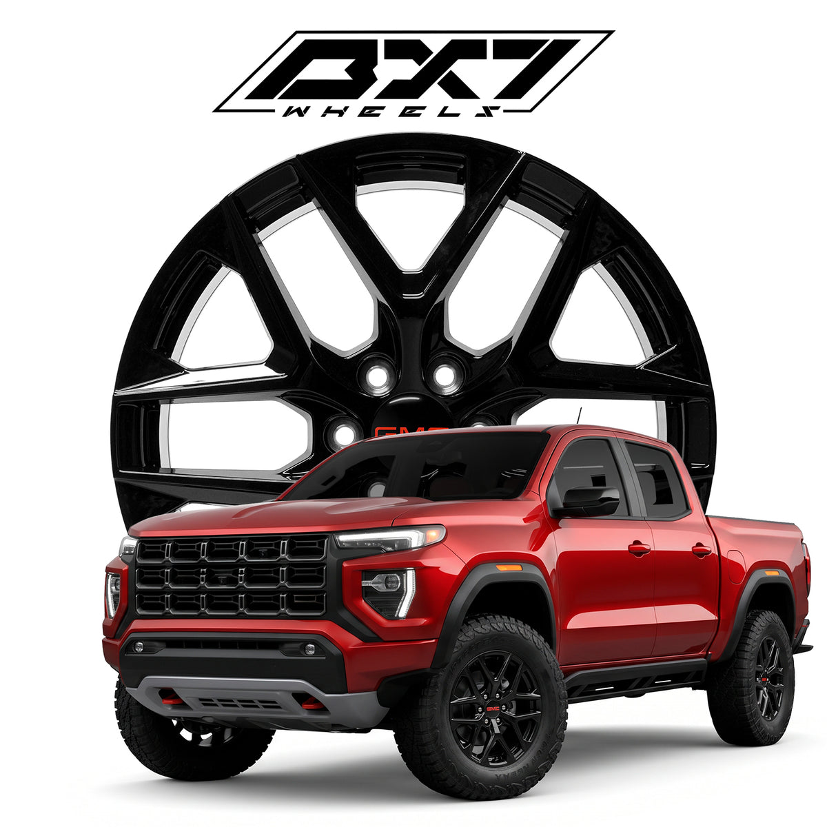 RIN BX7 WHEELS 22X9 6/139.7 ET: 28 CB: 78.1 Negro brillante- Gloss Black