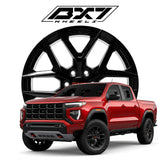 RIN BX7 WHEELS 22X9 6/139.7 ET: 28 CB: 78.1 Negro brillante- Gloss Black