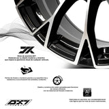 RIN BX7 WHEELS 17X7.5 5/112 ET: 38 CB: 57.1 NEGRO/BLACK MACHINED FACE