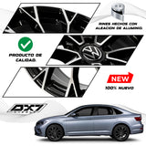 RIN BX7 WHEELS 17X7.5 5/112 ET: 38 CB: 57.1 NEGRO/BLACK MACHINED FACE