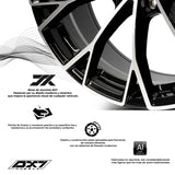 RIN BX7 WHEELS 19X8 5/112 ET: 38 CB: 57.1 Negro-Black Machine Face