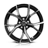 RIN BX7 WHEELS 17X7.5 5/112 ET: 35 CB: 57.1 Negro-Black Machine Face