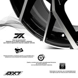 RIN BX7 WHEELS 17X7.5 5/112 ET: 35 CB: 57.1 Negro-Black Machine Face