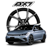 RIN BX7 WHEELS 17X7.5 5/112 ET: 35 CB: 57.1 Negro-Black Machine Face