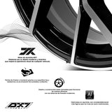 RIN BX7 WHEELS 17X7.5 5/100 ET: 35 CB: 57.1 NEGRO/BLACK MACHINED FACE
