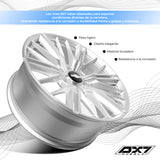 RIN BX7 WHEELS 22X9 6/139.7 ET: 28 CB: 78.1 Plateado-Silver Machine Face