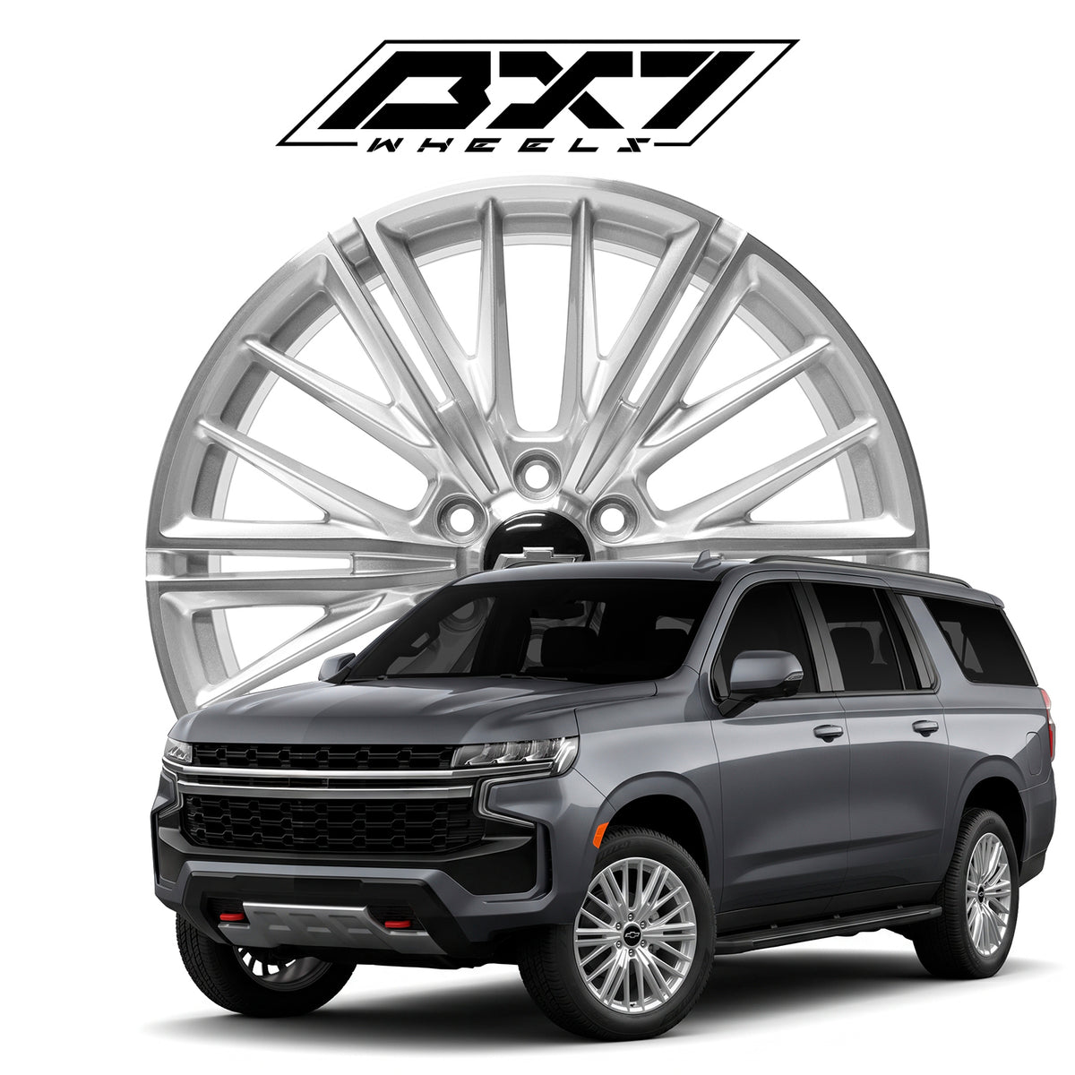 RIN BX7 WHEELS 22X9 6/139.7 ET: 28 CB: 78.1 Plateado-Silver Machine Face
