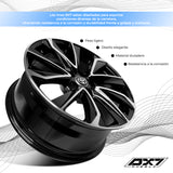 RIN BX7 WHEELS 17X7.5 5/100 ET: 40 CB: 54.1 NEGRO/BLACK MACHINED FACE