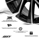 RIN BX7 WHEELS 17X7.5 5/100 ET: 40 CB: 54.1 NEGRO/BLACK MACHINED FACE